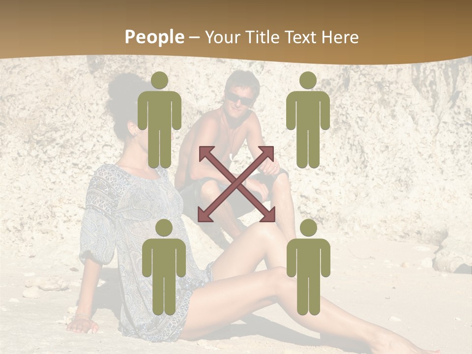 Sea Sunlight Rock PowerPoint Template