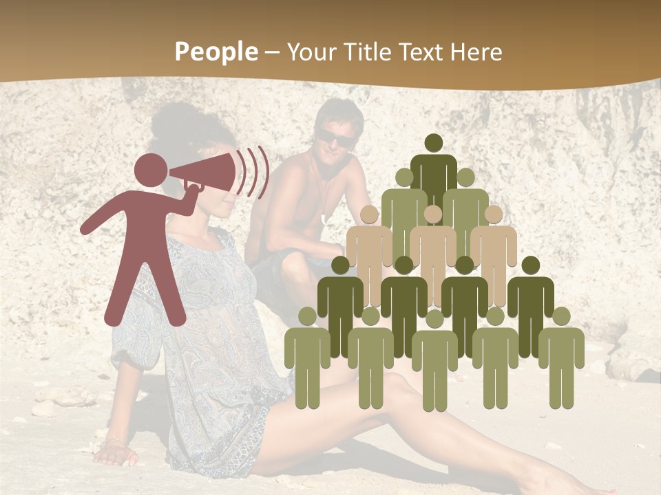 Sea Sunlight Rock PowerPoint Template