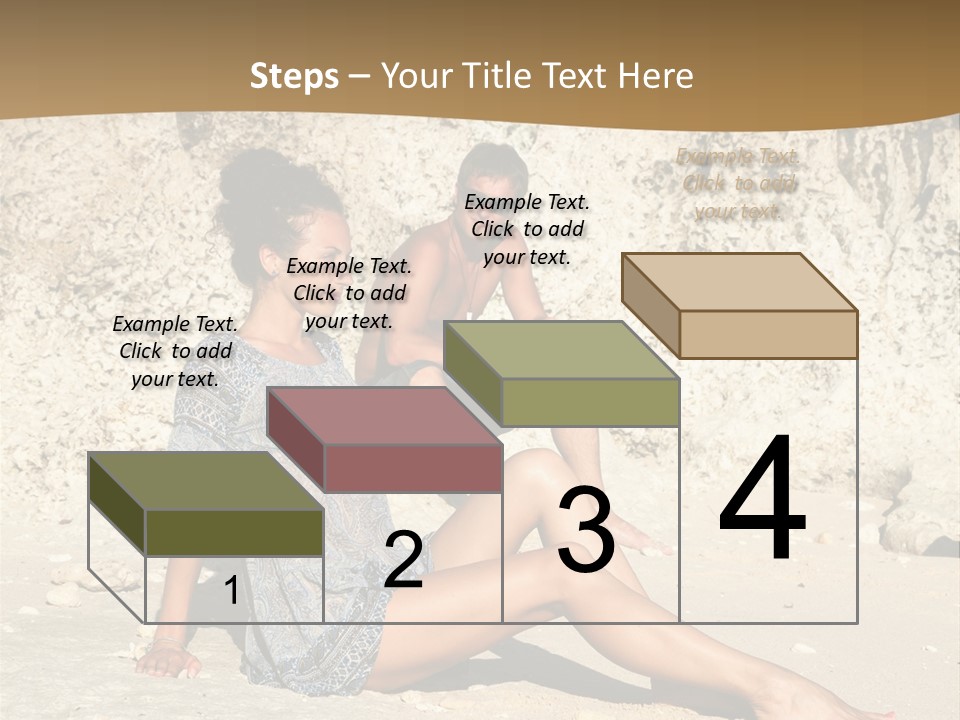 Sea Sunlight Rock PowerPoint Template