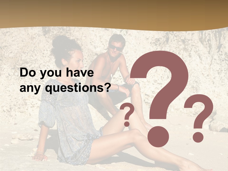 Sea Sunlight Rock PowerPoint Template