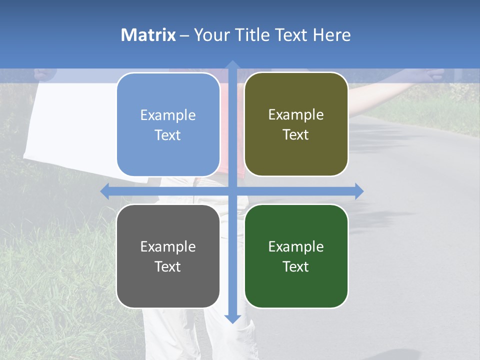 Bag Hitchhiker Finger PowerPoint Template