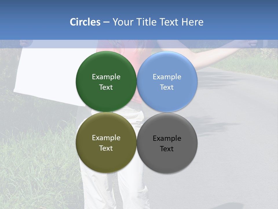 Bag Hitchhiker Finger PowerPoint Template