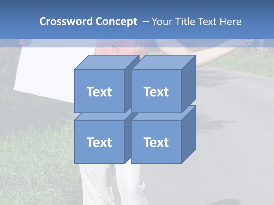 Bag Hitchhiker Finger PowerPoint Template