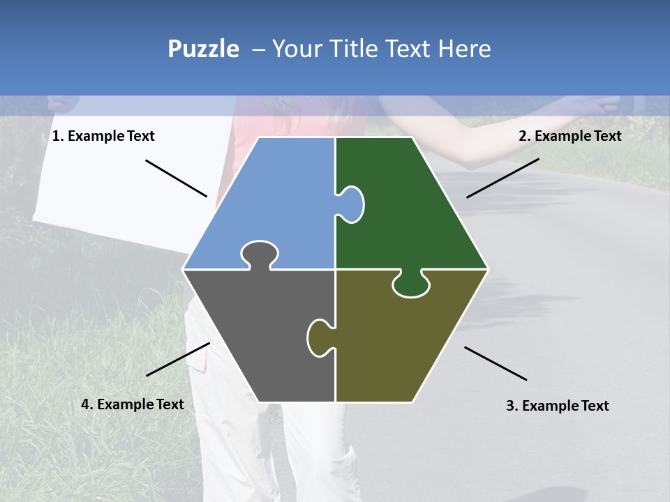 Bag Hitchhiker Finger PowerPoint Template