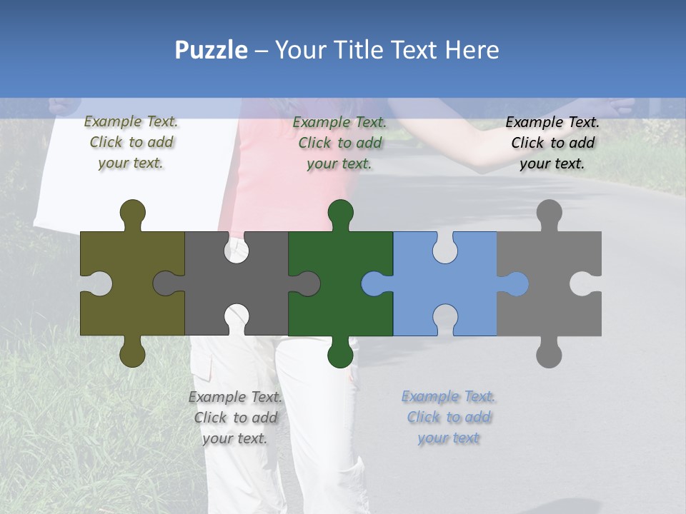 Bag Hitchhiker Finger PowerPoint Template