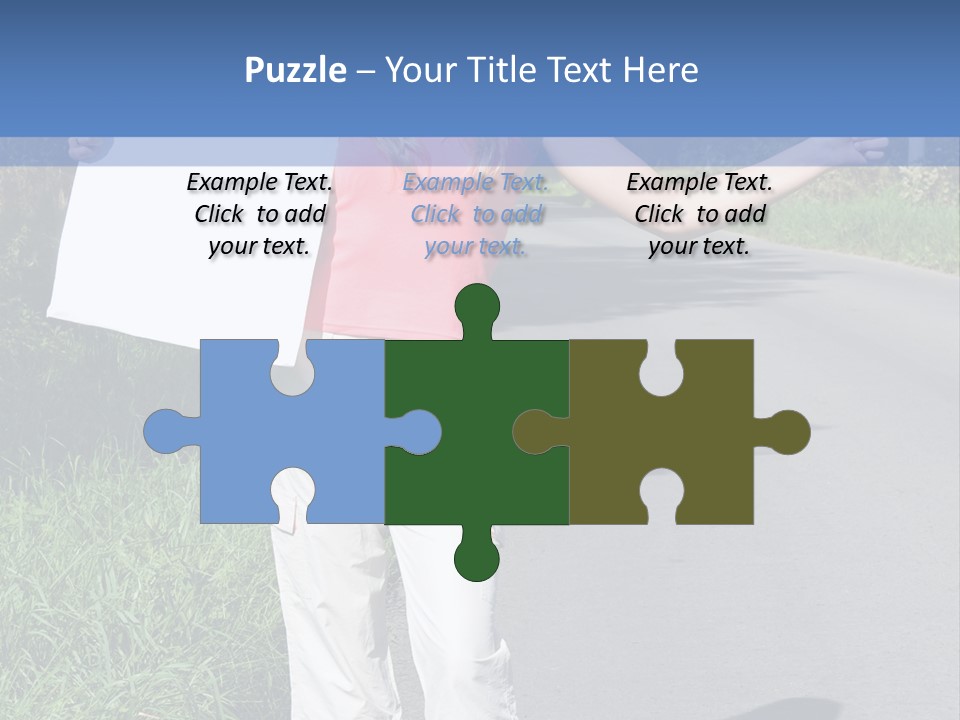 Bag Hitchhiker Finger PowerPoint Template