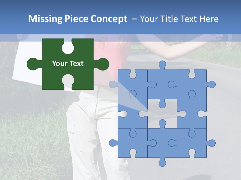 Bag Hitchhiker Finger PowerPoint Template