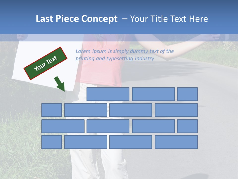 Bag Hitchhiker Finger PowerPoint Template