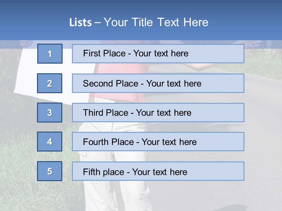 Bag Hitchhiker Finger PowerPoint Template