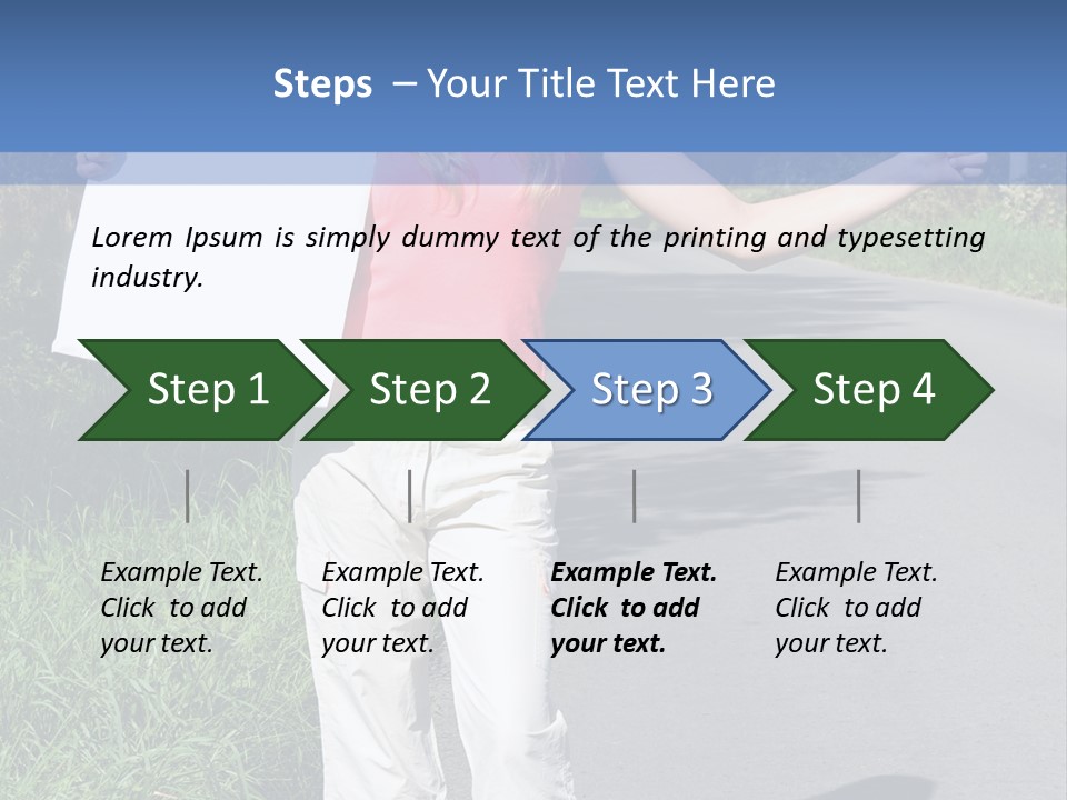 Bag Hitchhiker Finger PowerPoint Template