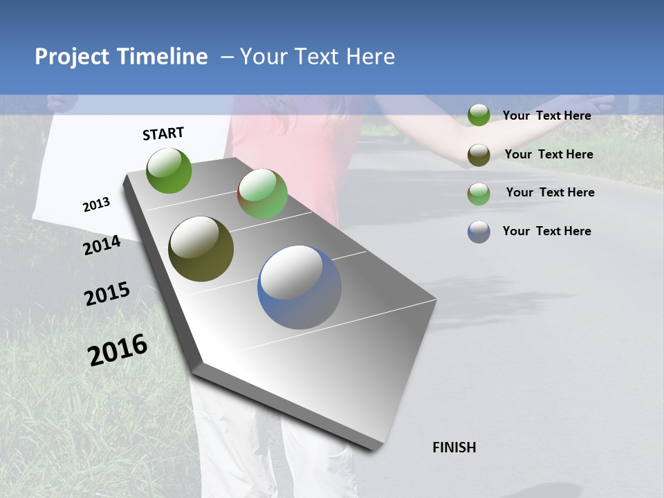 Bag Hitchhiker Finger PowerPoint Template
