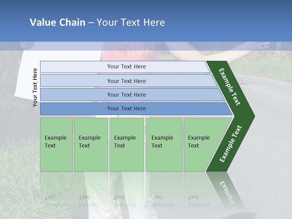 Bag Hitchhiker Finger PowerPoint Template