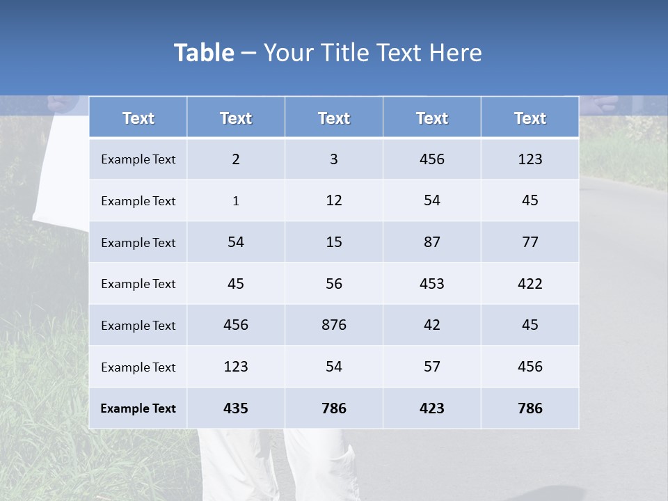 Bag Hitchhiker Finger PowerPoint Template
