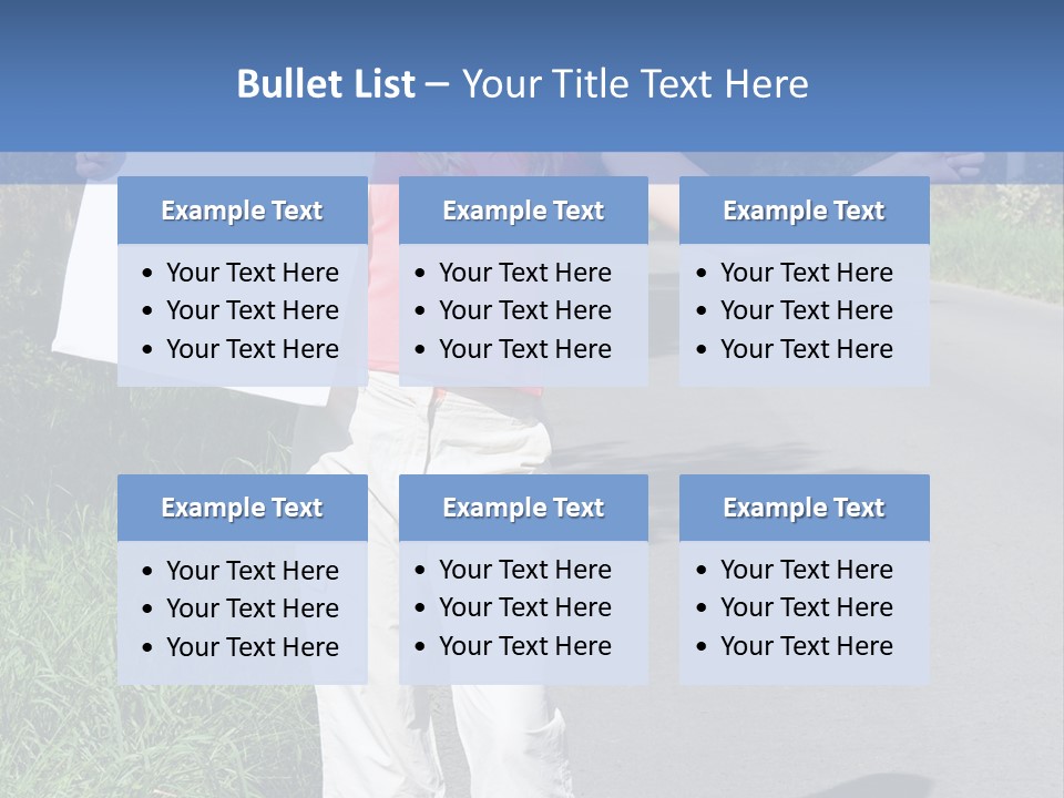 Bag Hitchhiker Finger PowerPoint Template