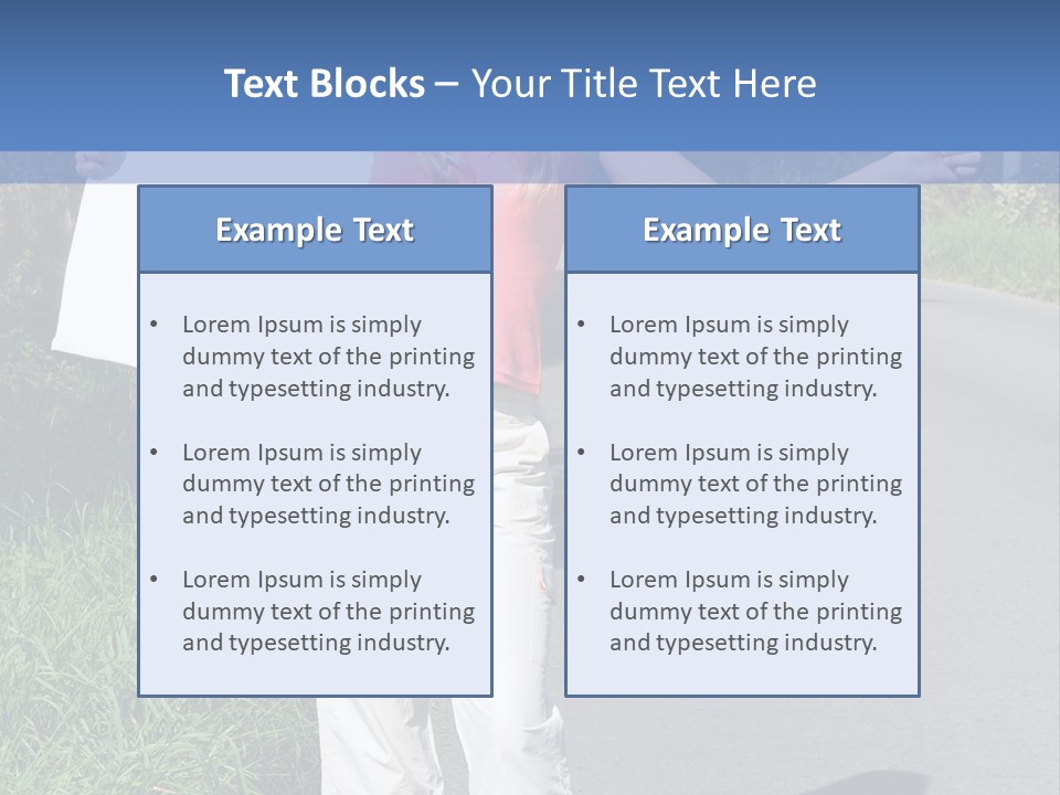 Bag Hitchhiker Finger PowerPoint Template