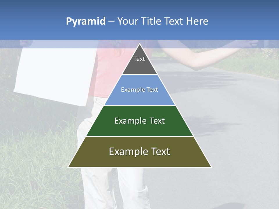 Bag Hitchhiker Finger PowerPoint Template