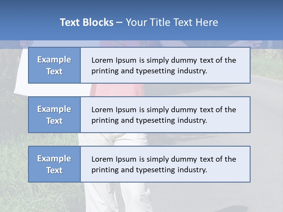 Bag Hitchhiker Finger PowerPoint Template