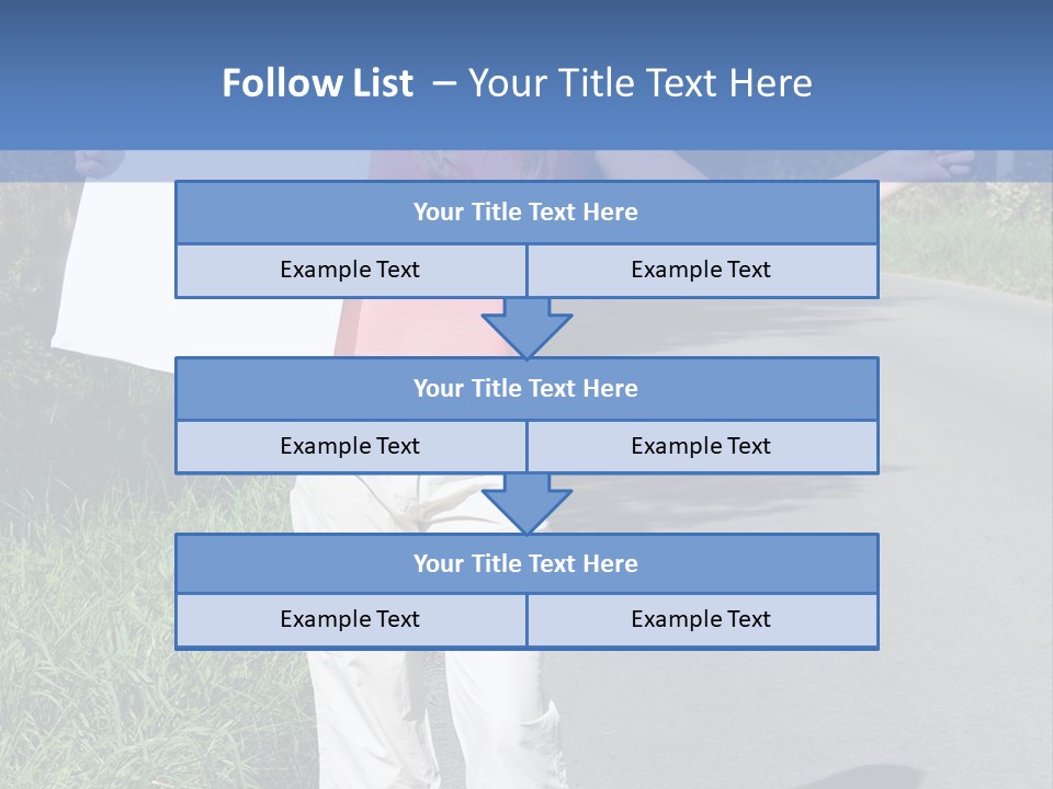 Bag Hitchhiker Finger PowerPoint Template