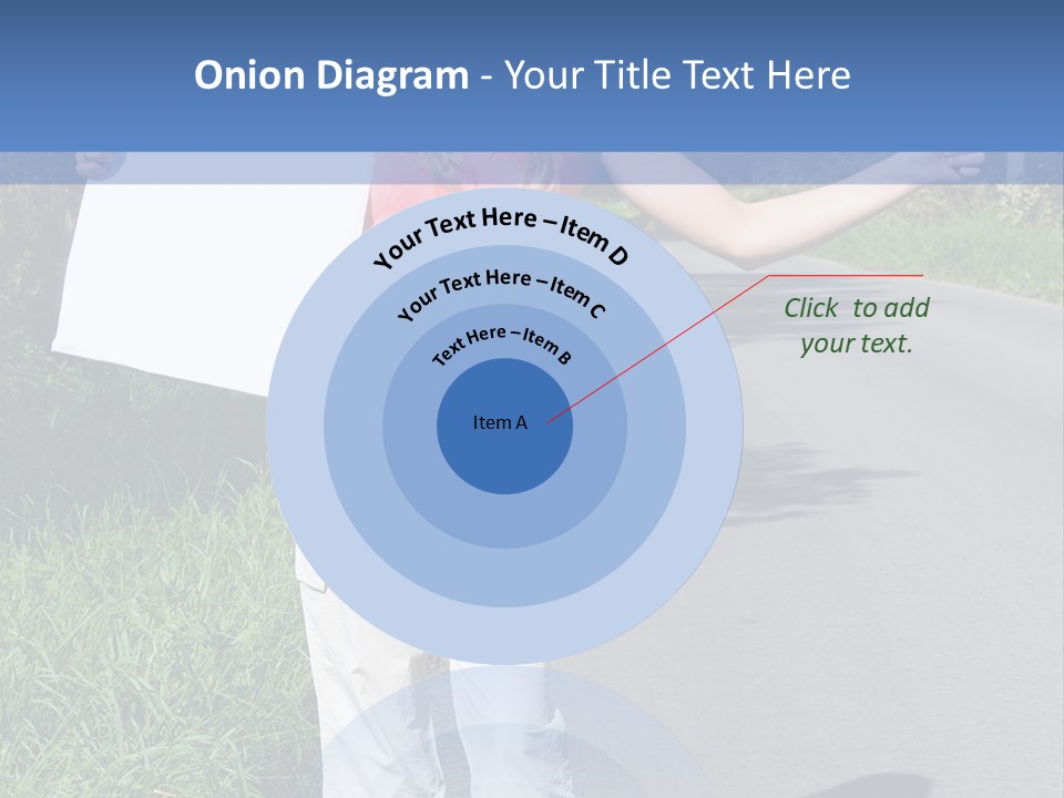 Bag Hitchhiker Finger PowerPoint Template