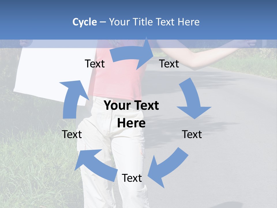 Bag Hitchhiker Finger PowerPoint Template