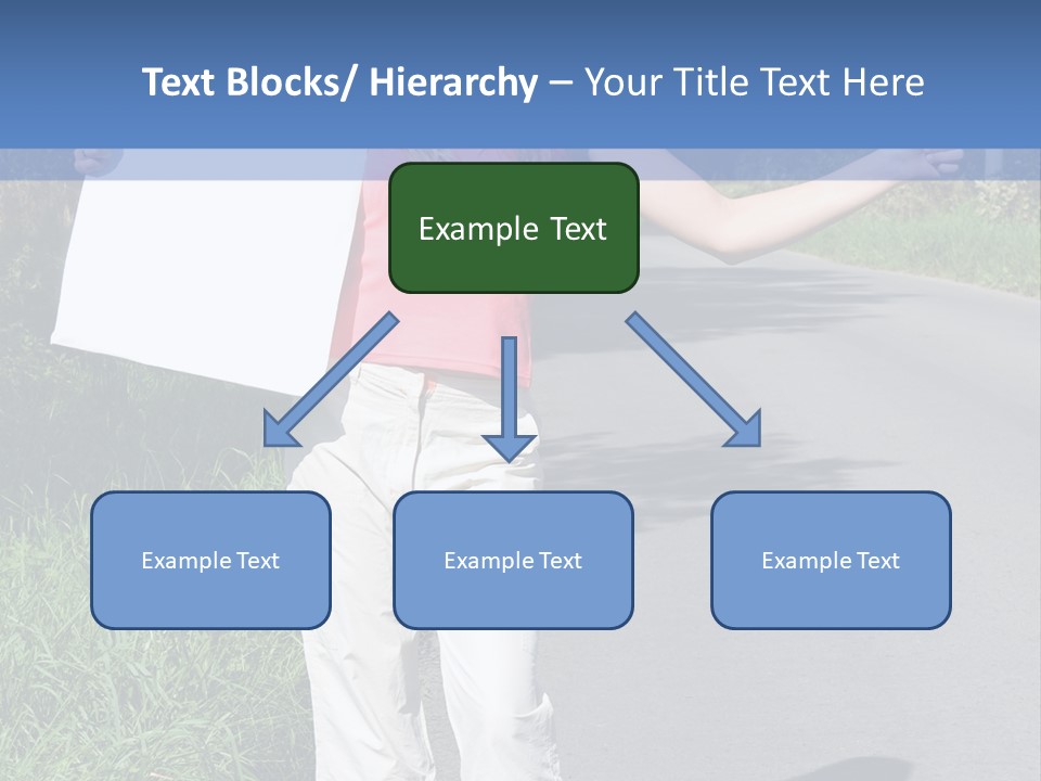 Bag Hitchhiker Finger PowerPoint Template