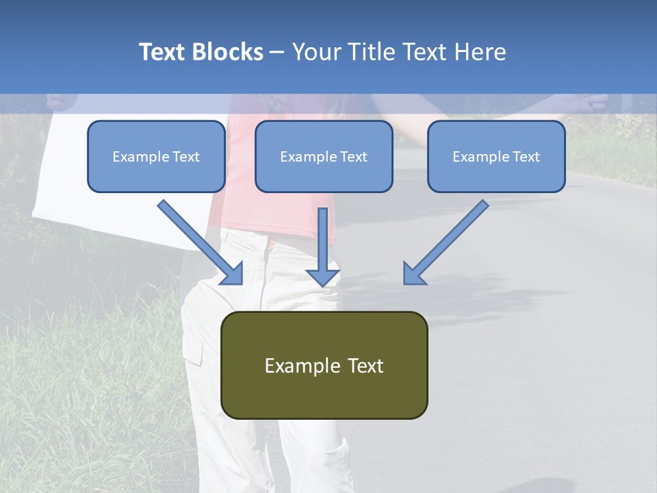 Bag Hitchhiker Finger PowerPoint Template
