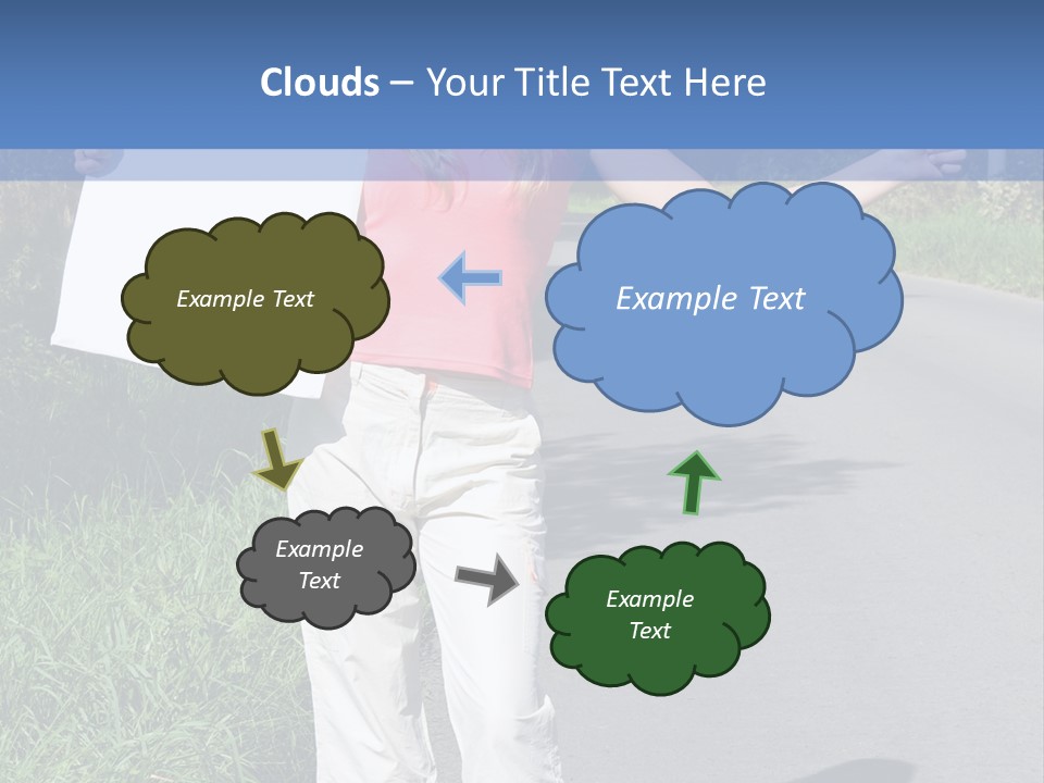 Bag Hitchhiker Finger PowerPoint Template