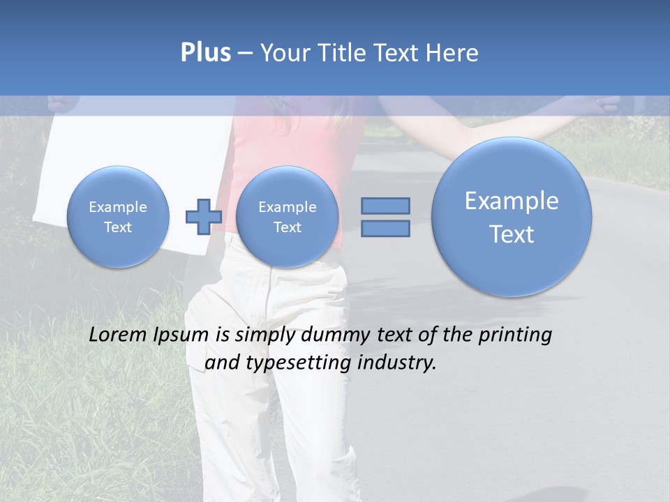 Bag Hitchhiker Finger PowerPoint Template