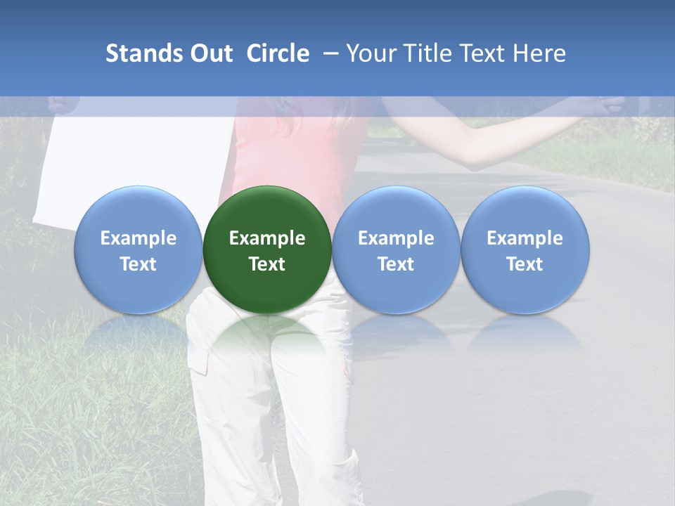 Bag Hitchhiker Finger PowerPoint Template