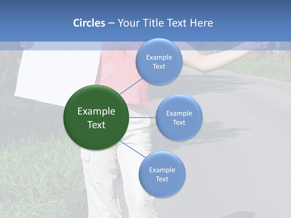 Bag Hitchhiker Finger PowerPoint Template