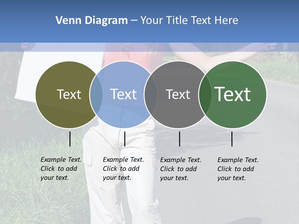 Bag Hitchhiker Finger PowerPoint Template