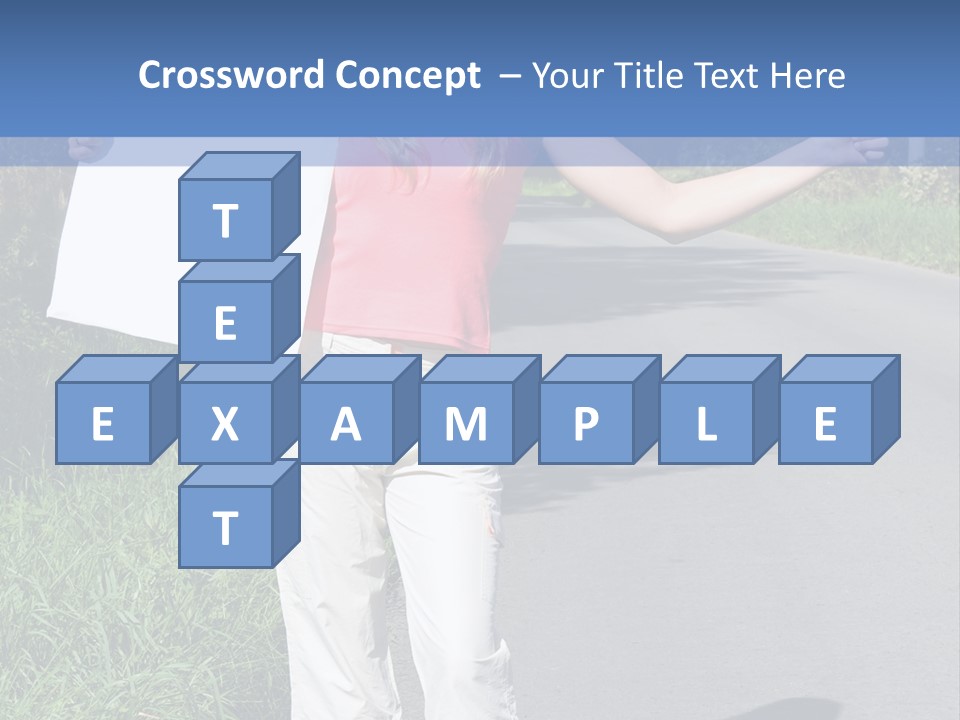 Bag Hitchhiker Finger PowerPoint Template