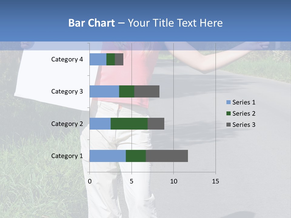 Bag Hitchhiker Finger PowerPoint Template