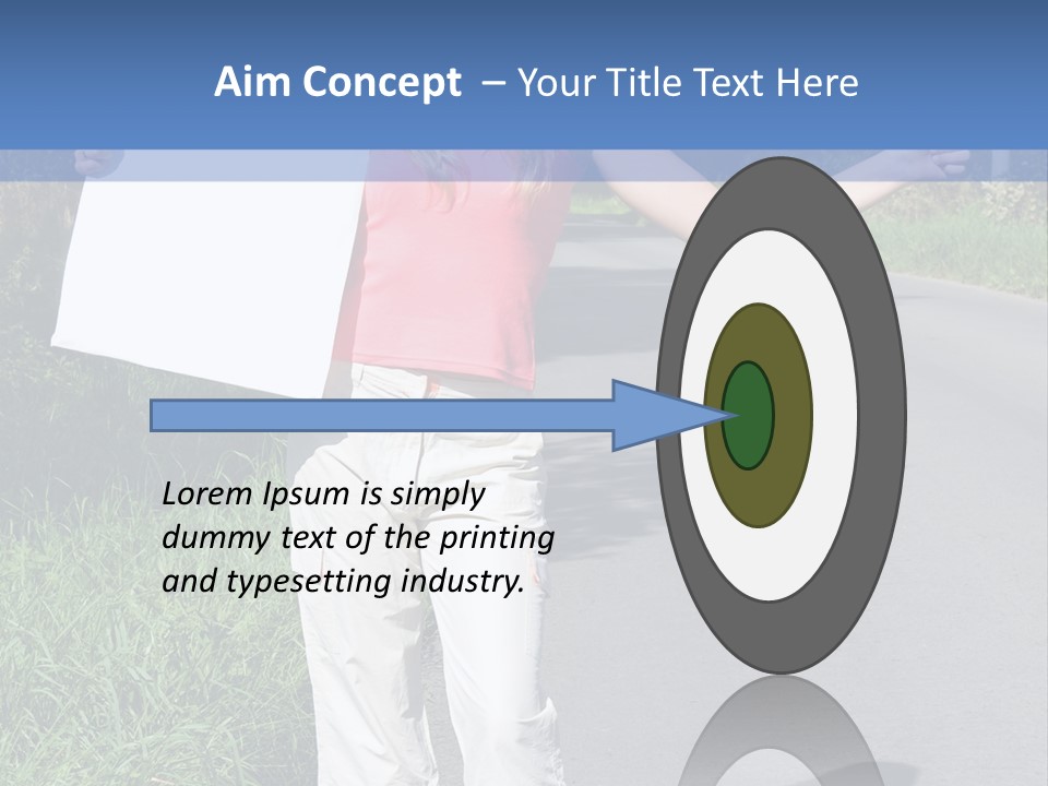 Bag Hitchhiker Finger PowerPoint Template