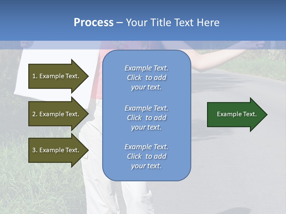 Bag Hitchhiker Finger PowerPoint Template