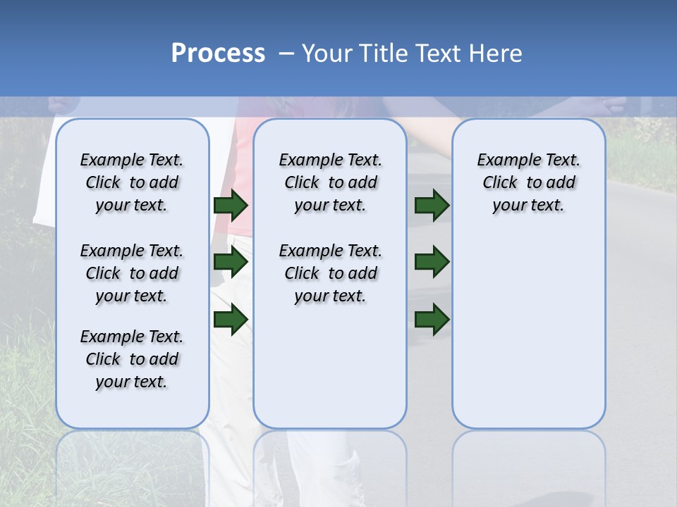 Bag Hitchhiker Finger PowerPoint Template