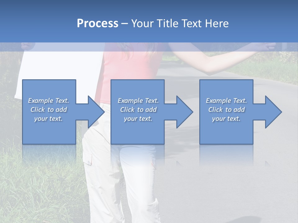 Bag Hitchhiker Finger PowerPoint Template