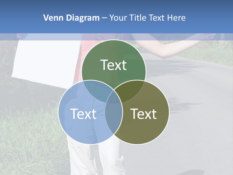 Bag Hitchhiker Finger PowerPoint Template