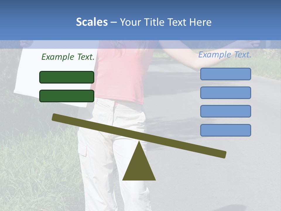 Bag Hitchhiker Finger PowerPoint Template