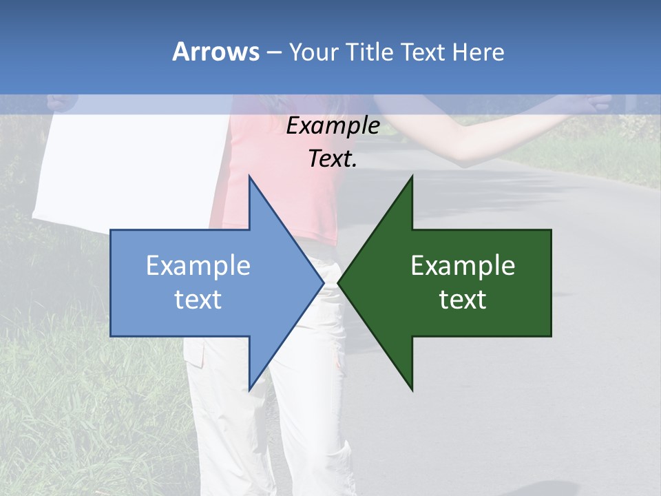 Bag Hitchhiker Finger PowerPoint Template