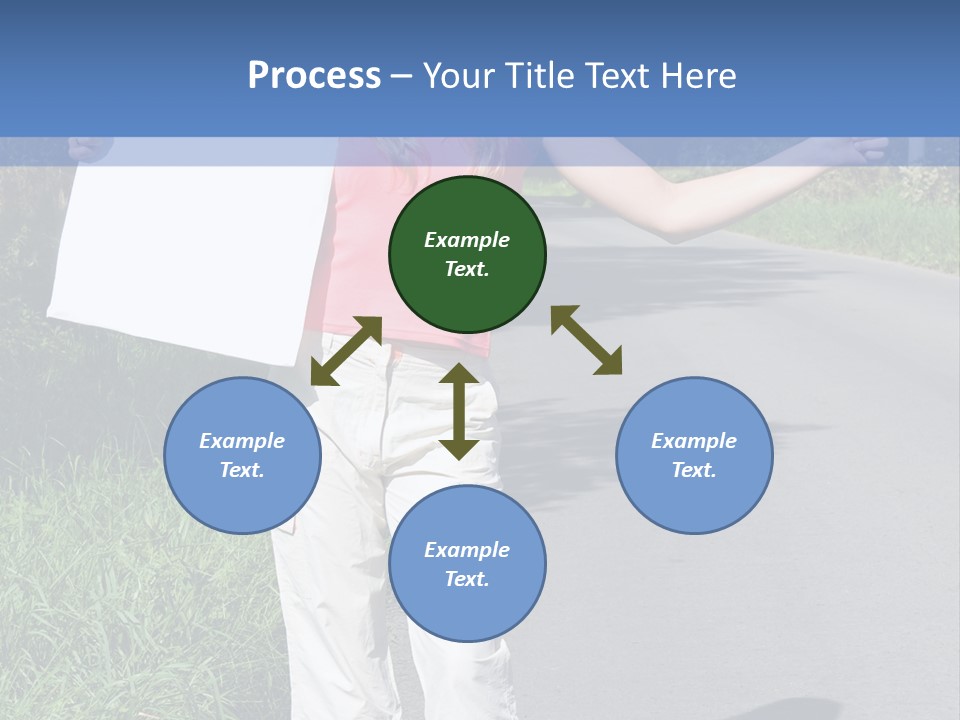 Bag Hitchhiker Finger PowerPoint Template