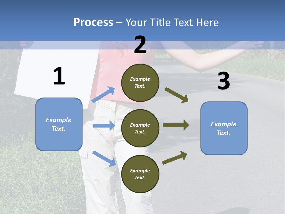 Bag Hitchhiker Finger PowerPoint Template