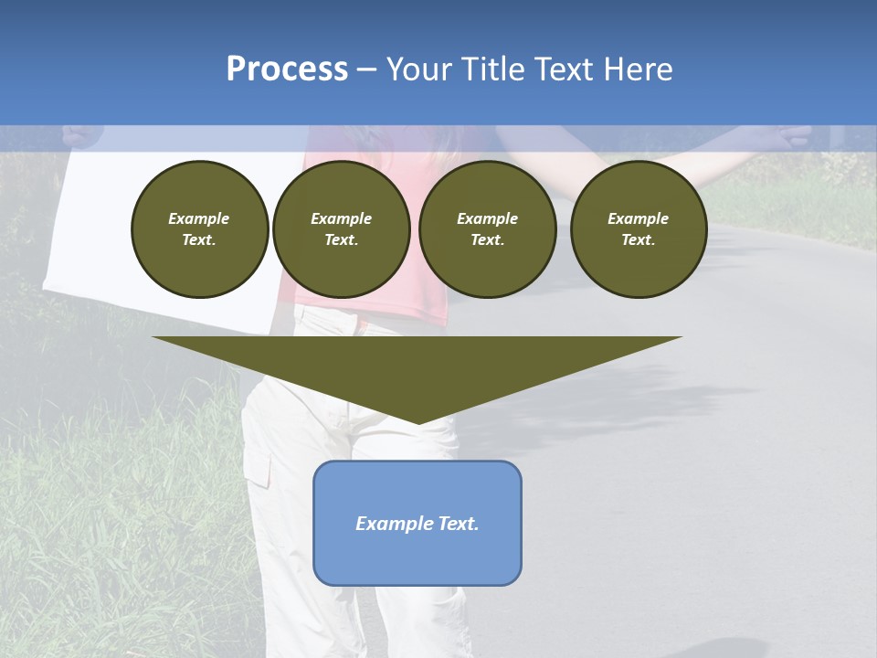Bag Hitchhiker Finger PowerPoint Template