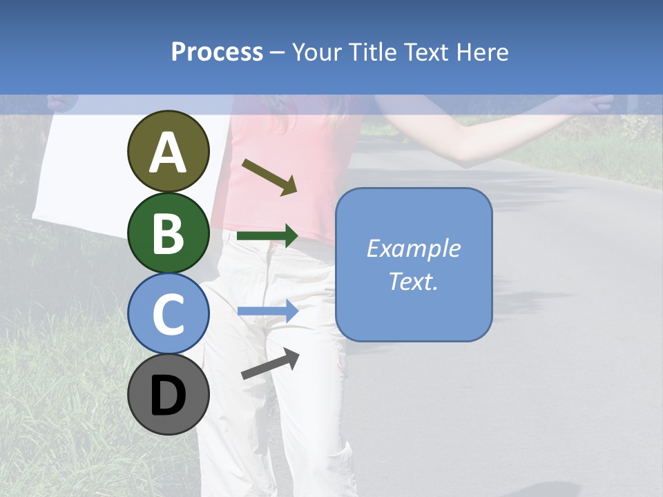 Bag Hitchhiker Finger PowerPoint Template