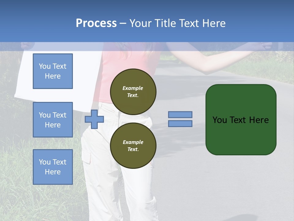 Bag Hitchhiker Finger PowerPoint Template