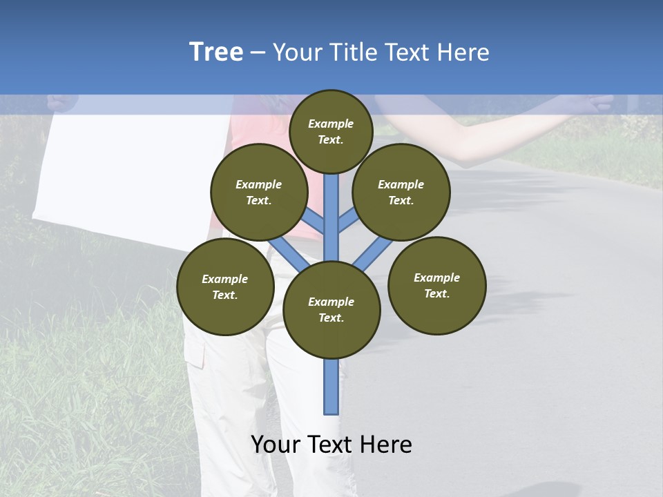 Bag Hitchhiker Finger PowerPoint Template