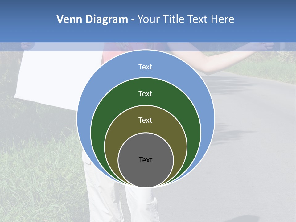 Bag Hitchhiker Finger PowerPoint Template