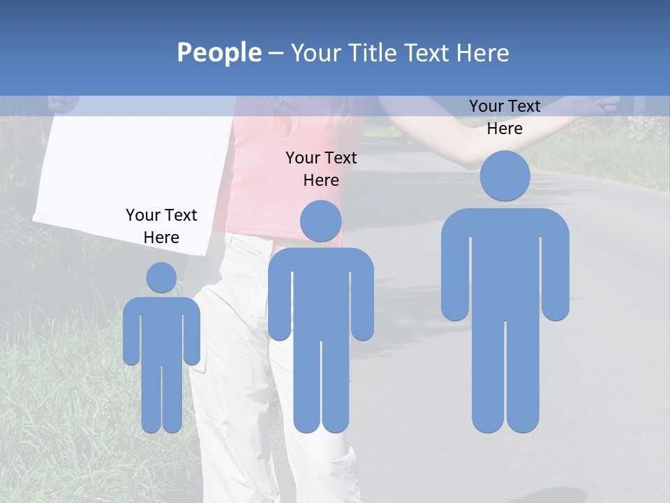 Bag Hitchhiker Finger PowerPoint Template