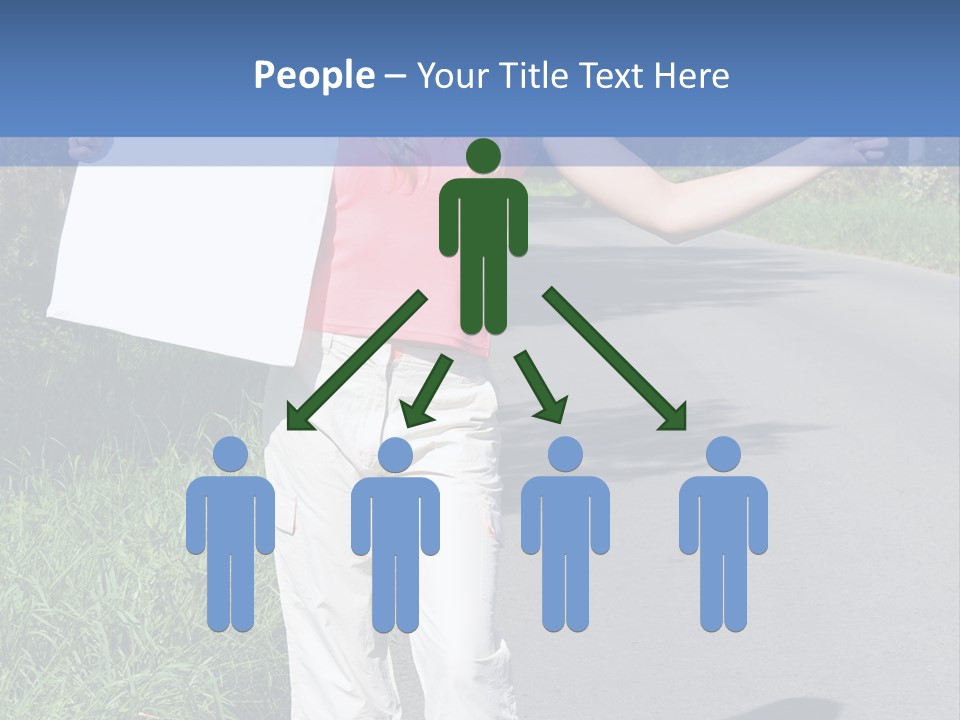 Bag Hitchhiker Finger PowerPoint Template