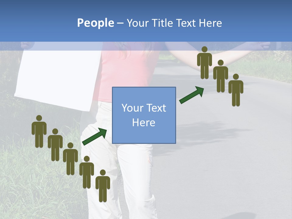 Bag Hitchhiker Finger PowerPoint Template